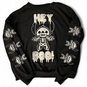 disney glow in the dark halloween stitch sweater